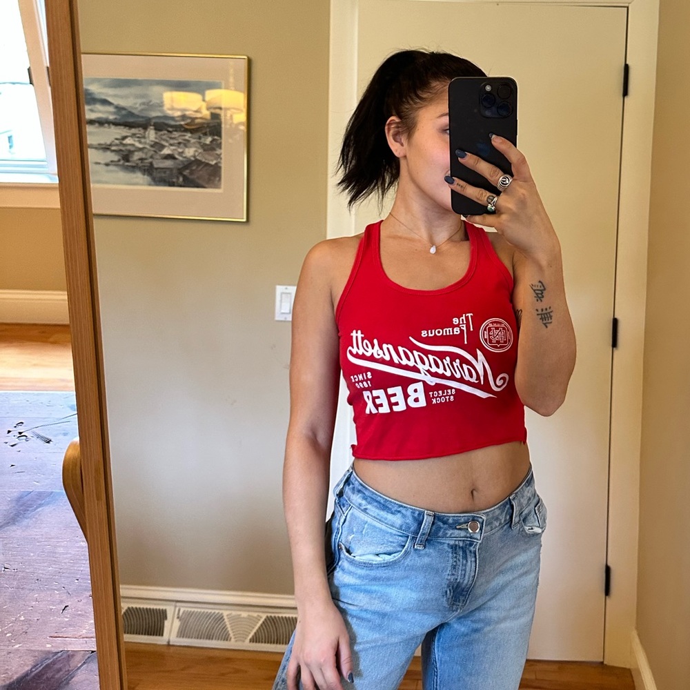 🍺 Narragansett Beer | Racer Back Crop Top